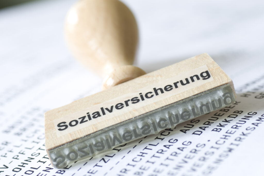 Sozialversicherung auf einer Gehaltsabrechnung Sozialversicherung auf einer Gehaltsabrechnung